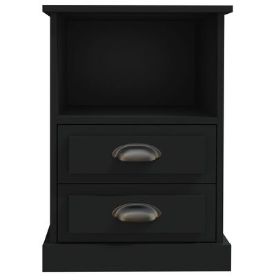 vidaXL Bedside Cabinets 2 pcs Black 43x36x60 cm