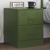 vidaXL Bedside Cabinet Green 34.5x39x44 cm Steel