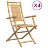 vidaXL Folding Chairs 4 pcs 53x66x99 cm Bamboo