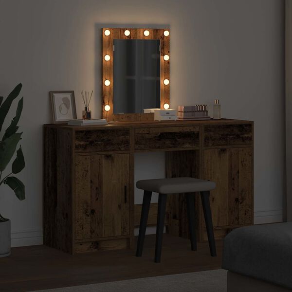vidaXL Dressing Table with Door Brown 50 x 41 x 135 cm Engineered Wood