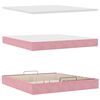 vidaXL Ottoman Bed with Mattresses Pink 180x200cm Velvet