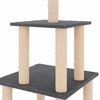 vidaXL Cat Tree with Sisal Scratching Posts Dark Grey 111 cm