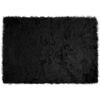 vidaXL Faux Sheepskin Rug TAFALLA Black 140 x 200 cm Polyester