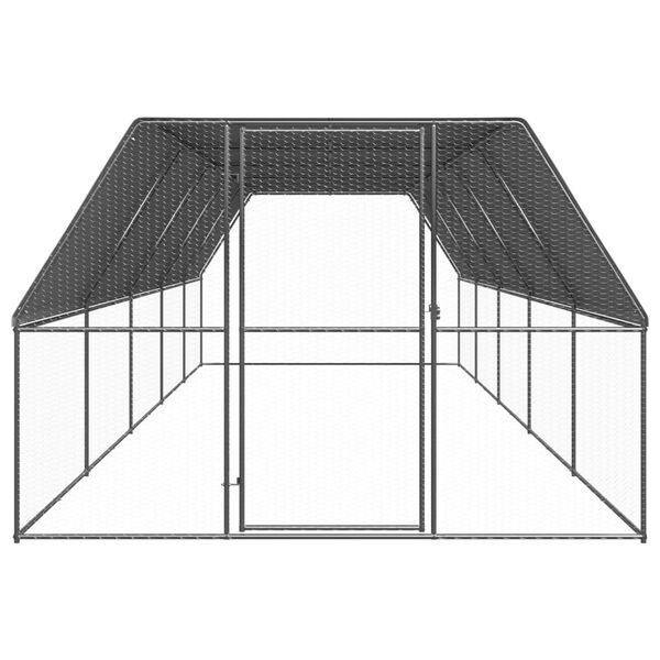 vidaXL Outdoor Chicken Cage 3x10x2 m Galvanised Steel