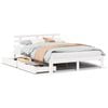 vidaXL Bed Frame with Drawers without Mattress White 150x200 cm King Size