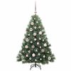 vidaXL Artificial Christmas Tree with 150 LEDs Green 120 cm PE and PVC