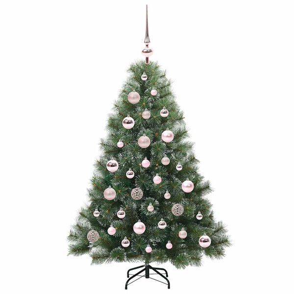 vidaXL Artificial Christmas Tree with 150 LEDs Green 120 cm PE and PVC
