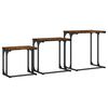 vidaXL Nesting Coffee Tables 3 pcs Smoked Oak Engineered Wood
