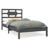 vidaXL Bed Frame without Mattress Grey 100x200 cm Solid Wood