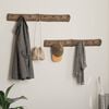 vidaXL Hanger Brown 50 x 8 x 12 cm Solid Reclaim Wood