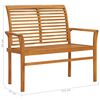 vidaXL Garden Bench 112 cm Solid Teak Wood