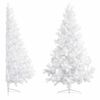 vidaXL Artificial Half Pre-lit Christmas Tree with Ball Set White 180 cm