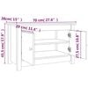 vidaXL Shoe Cabinet 70x38x45.5 cm Solid Wood Pine