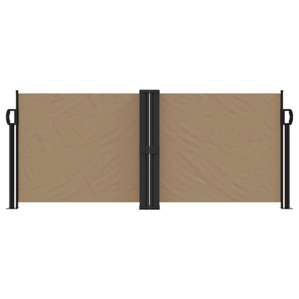 vidaXL Retractable Side Awning Taupe 100x600 cm
