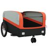 vidaXL Bike Trailer Black and Orange 45 kg Iron