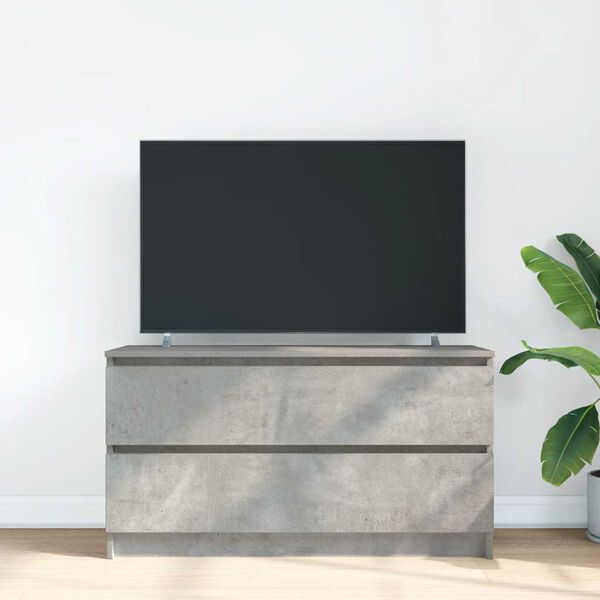 vidaXL TV Cabinet Concrete Grey 100x35x54 cm Engineered Wood