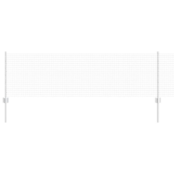 vidaXL Fence with Post Silver 0.6 x 25 m Steel