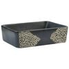 vidaXL Countertop Basin Black Rectangular 46x35.5x13 cm Ceramic