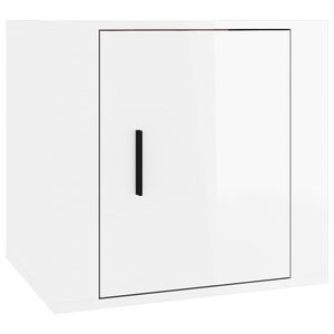 vidaXL Bedside Cabinet High Gloss White 50x39x47 cm