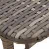 vidaXL Folding Garden Table Grey 90x51x75 cm Poly Rattan