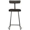 vidaXL Bar Stools 2 pcs Black 49x43x88 cm Solid Wood Mango