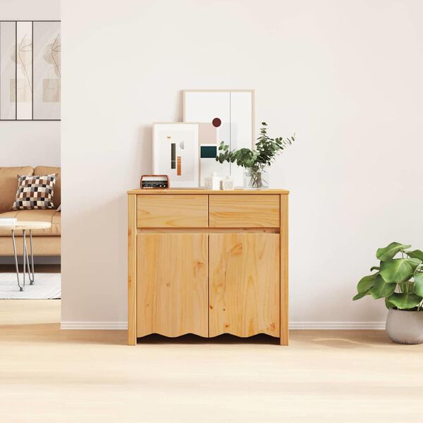 vidaXL Sideboard Drammen Oak 79 x 43 x 75.5 cm Solid Pine wood