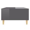 vidaXL Coffee Table High Gloss Grey 103.5x60x35 cm Engineered Wood