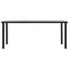 vidaXL Dining Table Black and Concrete Grey 180x90x75 cm MDF