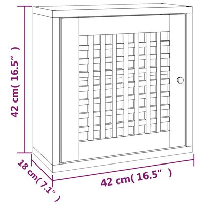 vidaXL Wall Cabinet 42x18x42 cm Solid Wood Walnut