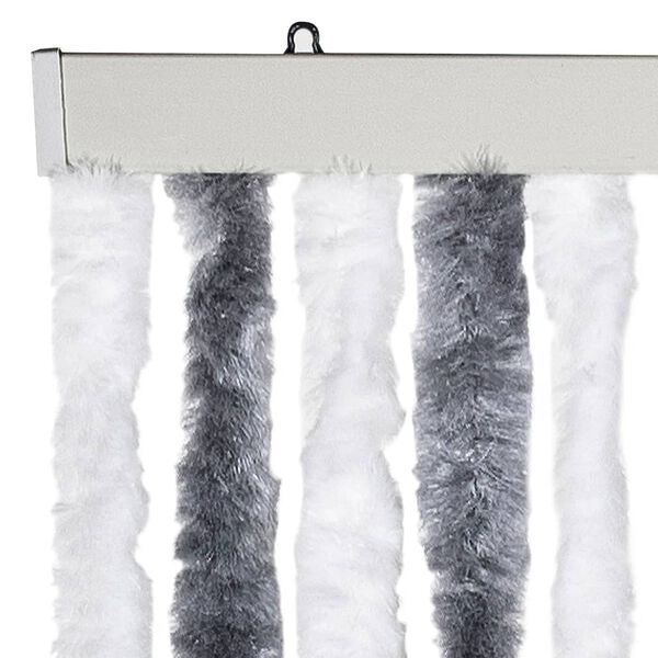 vidaXL Insect Curtain Grey and White 100x220 cm Chenille