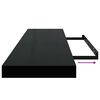 vidaXL Floating Wall Shelf High Gloss Black 90x23.5x3.8 cm MDF