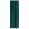 vidaXL Blackout Curtains 2 pcs Dark Green 140 x 225 cm Velvet