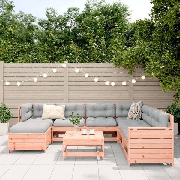 vidaXL 8 Piece Garden Sofa Set Solid Wood Douglas Fir