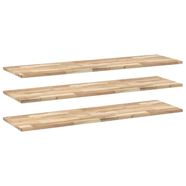 vidaXL Floating Shelves 3 pcs 120x40x2 cm Untreated Solid Wood Acacia