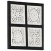 vidaXL Art Decor Black and White 40 x 40 x 1.5 cm Engineered Wood