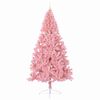 vidaXL Artificial Pre-lit Christmas Tree with 300 LEDs Pink 240 cm PVC