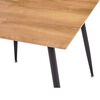 vidaXL Dining Table Oak and Black 80.5x80.5x73 cm MDF