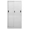 vidaXL Office Cabinet with Sliding Door Light Grey 90x40x180 cm Steel
