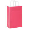vidaXL Paper Bags 50 pcs with Handles Pink 21x11x31 cm