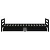vidaXL Kids Bed Frame with Drawers Black 90x200 cm Solid Wood Pine