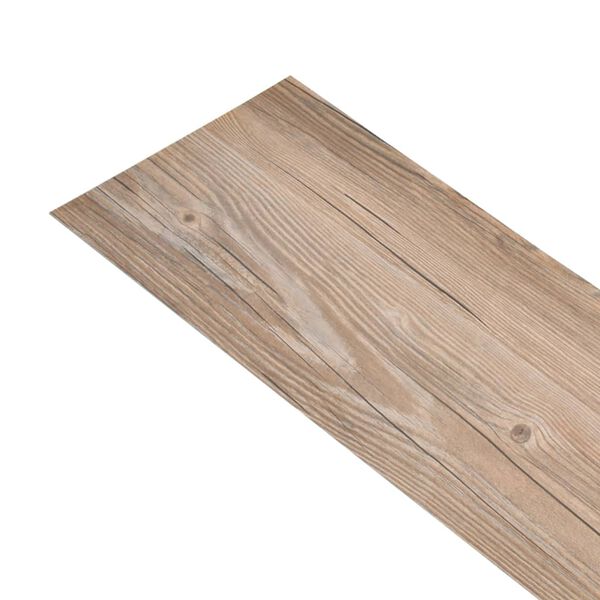 vidaXL Non Self-adhesive PVC Flooring Planks 5.26 m² 2 mm Oak Brown