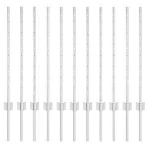 vidaXL Embedded Fence Post 11 pcs Silver 120 cm Powder-Coated Steel