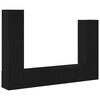 vidaXL TV Cabinet Set 6 pcs Black Oak Engineered Wood