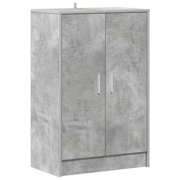 vidaXL Shoe Cabinet Concrete Grey 60x35x92 cm Engineered Wood