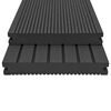 vidaXL Decking Board 6 pcs Black WPC