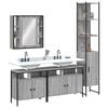 vidaXL 4 Piece Bathroom Cabinet Set Grey Sonoma Engineered Wood