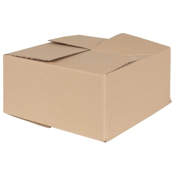 vidaXL Folding Box 50 pcs Natural 30 x 30 x 15 cm Cardboard