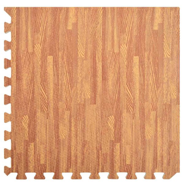 vidaXL Puzzle Exercise Mats 12 pcs Brown 4.32 ㎡ EVA Foam