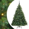 vidaXL Artificial Christmas Tree with 300 LEDs Green 180 cm PE and PVC