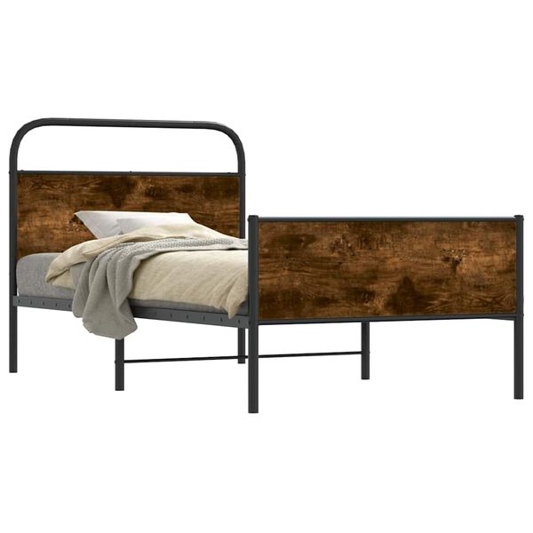 vidaXL Bed Frame without Mattress 100x200 cm Sonoma Oak Engineered Wood